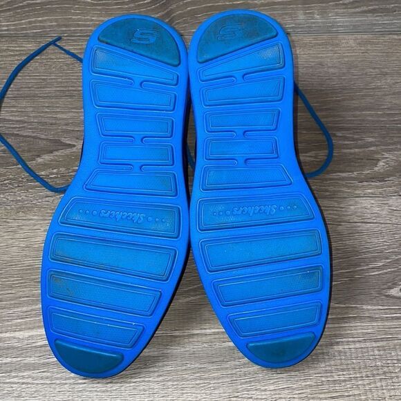 Skechers Groove Lite-Chummy Blue Black Suede Womens Size 8 Ankle Booties SN48207 - Picture 7 of 10